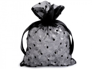 Dárkový pytlík s 3D puntíky / nopky 13x17,5 cm