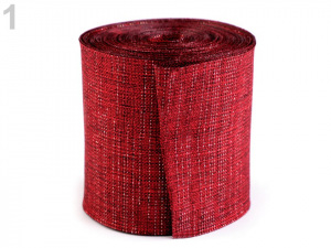 Řezaná stuha s lurexem šíře 60 mm