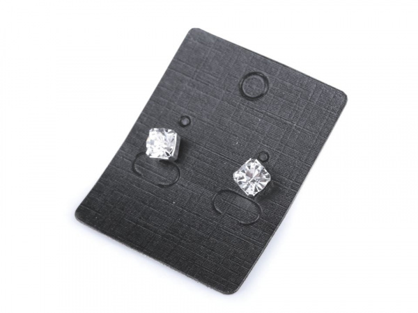 Náušnice s broušeným kamínkem - jablonecká bižuterie