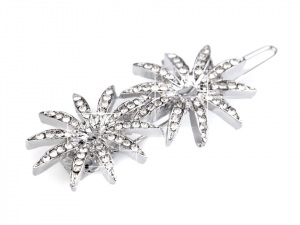 Štrasová sponka do vlasů květy