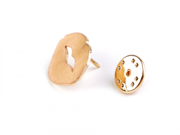 Odznak / brož / ozdoba lebka, rty, netopýr