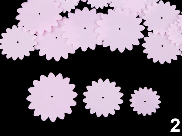 Foamiran květy mix velikostí