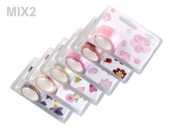 Washi samolepky květ, čtyřlístek