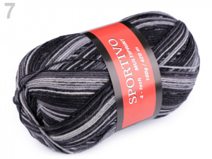 Ponožková pletací příze Sportivo samovzorovací 100 g