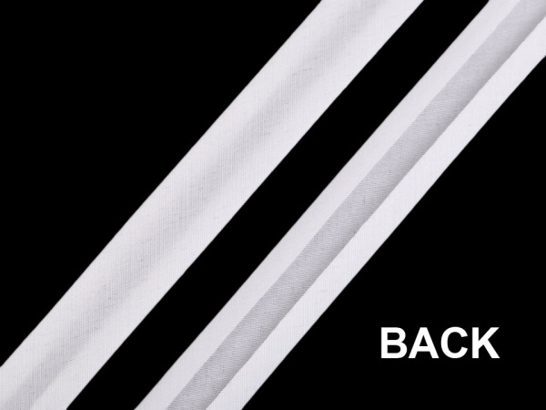 Šikmý proužek umělá bavlna šíře 14 mm zažehlený