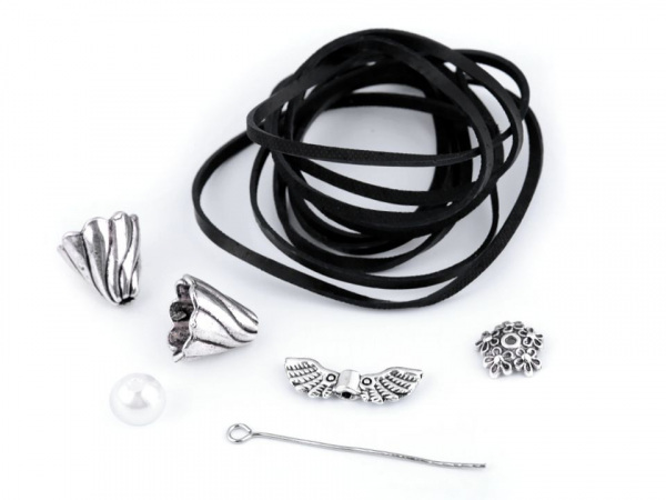 Kreativní sada anděl s koženým řemínkem