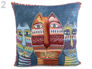 Povlak na polštář kočky 44x44 cm