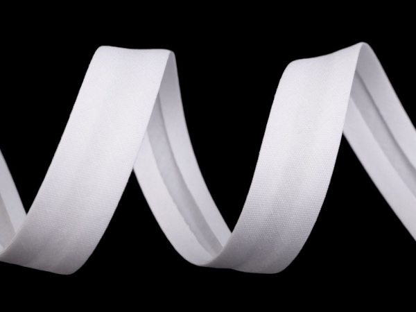 Šikmý proužek umělá bavlna šíře 14 mm zažehlený