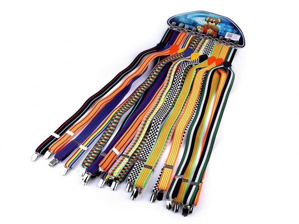 Dětské šle pruhy, kostky