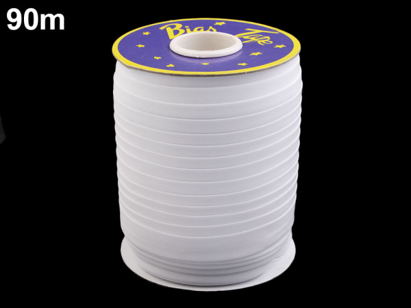 Šikmý proužek umělá bavlna šíře 14 mm zažehlený