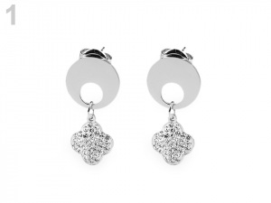 Náušnice z nerezové oceli s broušenými kamínky