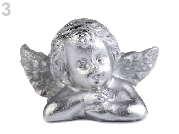 Dekorace anděl metalický