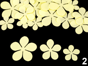 Foamiran květy mix velikostí