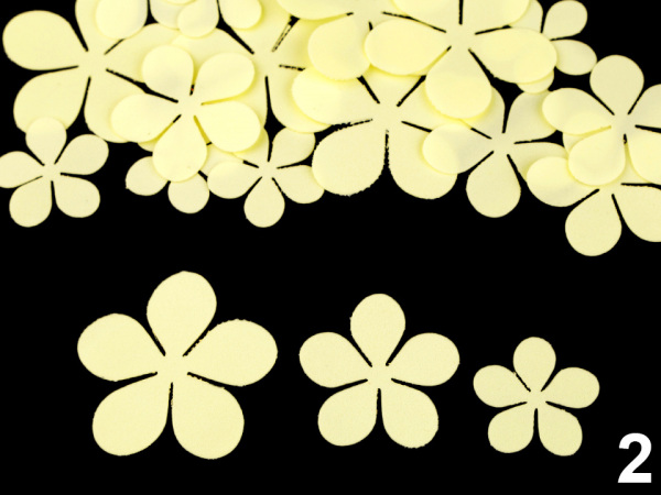 Foamiran květy mix velikostí