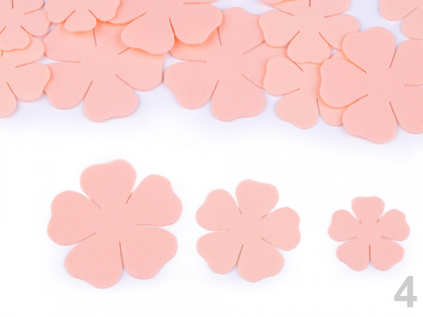 Foamiran květy mix velikostí