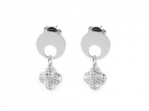 Náušnice z nerezové oceli s broušenými kamínky