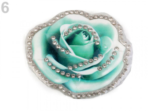 Nažehlovačka růže s kamínky