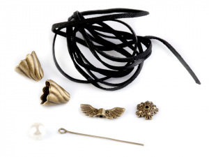 Kreativní sada anděl s koženým řemínkem