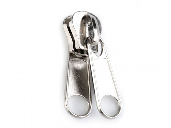 Jezdec ke kostěným zipům 8 mm oboustranný stříbrný