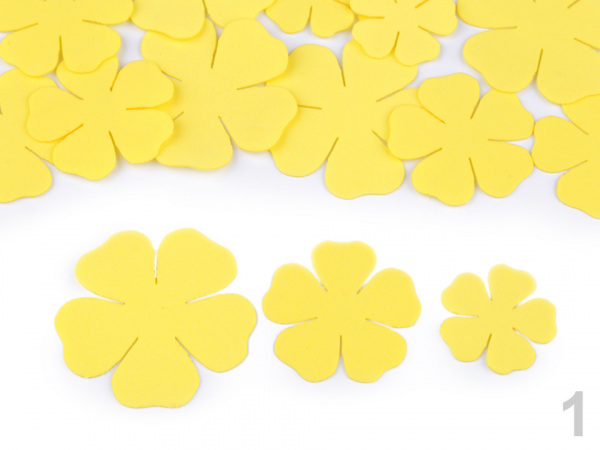 Foamiran květy mix velikostí