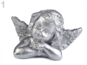 Dekorace anděl metalický