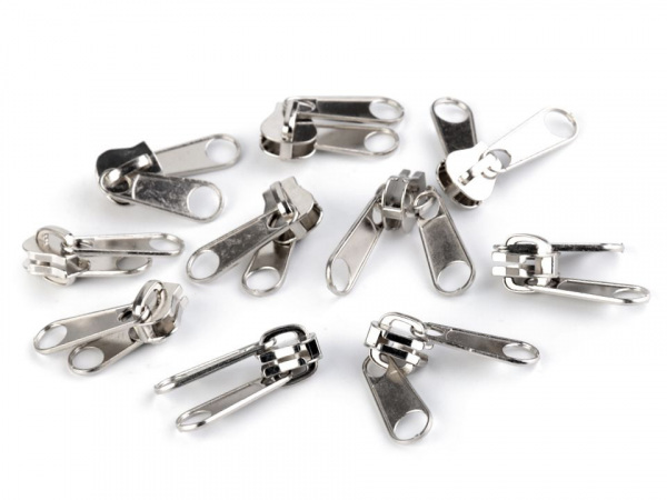 Jezdec ke kostěným zipům 8 mm oboustranný stříbrný