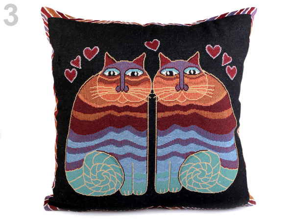 Povlak na polštář kočky 44x44 cm