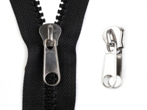 Jezdec ke kostěným zipům 8 mm oboustranný stříbrný