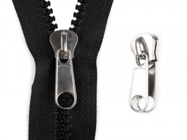 Jezdec ke kostěným zipům 8 mm oboustranný stříbrný