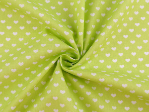 Bavlněná látka / plátno srdce