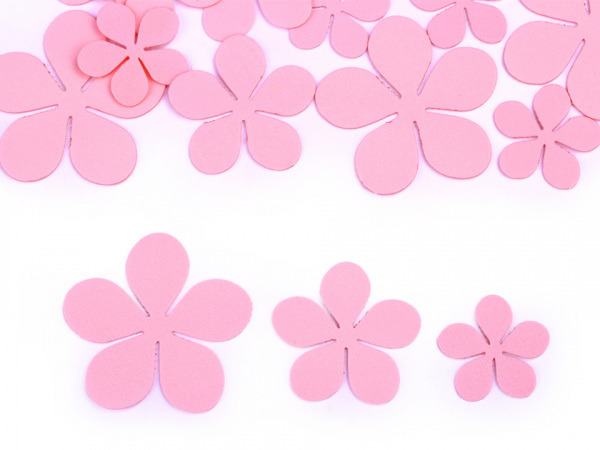 Foamiran květy mix velikostí