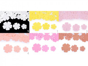 Foamiran květy mix velikostí