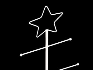 Vánoční stromeček kovový 90 cm k dozdobení