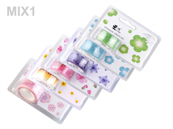 Washi samolepky květ, čtyřlístek