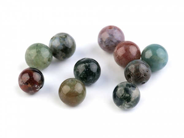 Minerální korálky Achát Ø6 mm