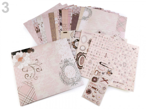 Scrapbooking sada album a doplňky