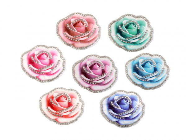 Nažehlovačka růže s kamínky