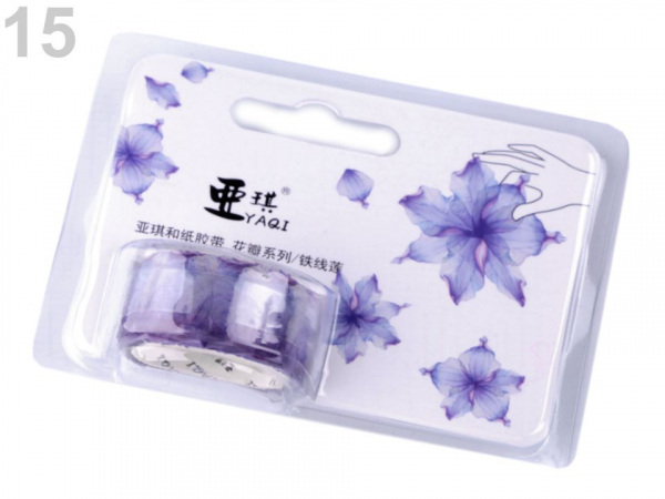 Washi samolepky květ, čtyřlístek