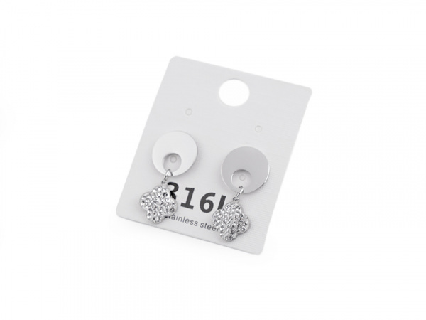 Náušnice z nerezové oceli s broušenými kamínky