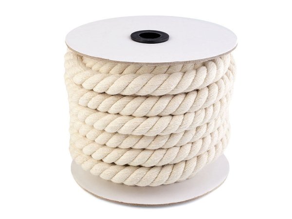 Bavlněná šňůra kroucená Ø18 mm macrame