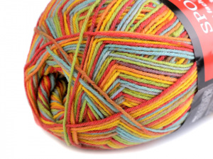 Ponožková pletací příze Sportivo samovzorovací 100 g