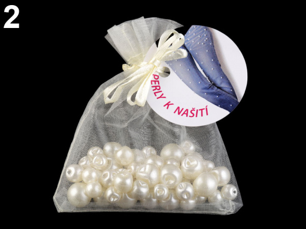 Perla k našití mix velikostí