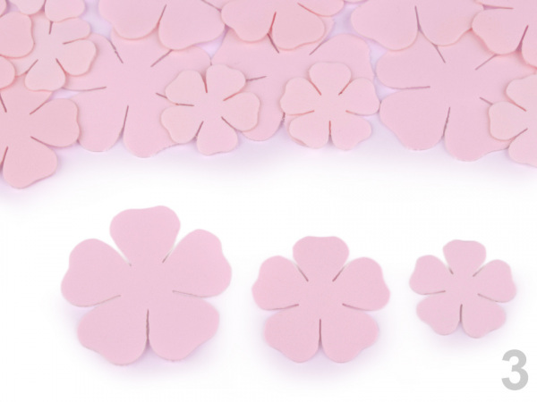 Foamiran květy mix velikostí