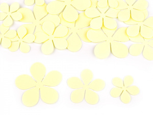 Foamiran květy mix velikostí