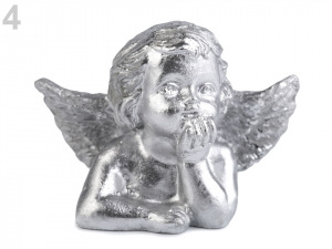 Dekorace anděl metalický