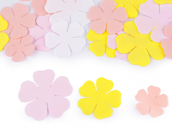 Foamiran květy mix velikostí