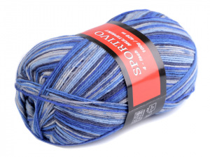 Ponožková pletací příze Sportivo samovzorovací 100 g