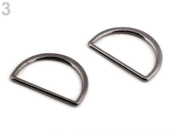 Polokroužek na textilní pásky šíře 25 mm plochý