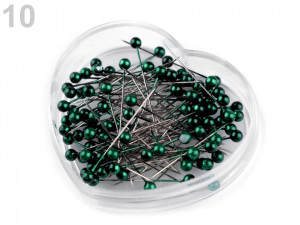 Špendlíky s plastovou hlavičkou délka 40 mm srdce