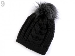 Dámská zimní čepice s bambulí
